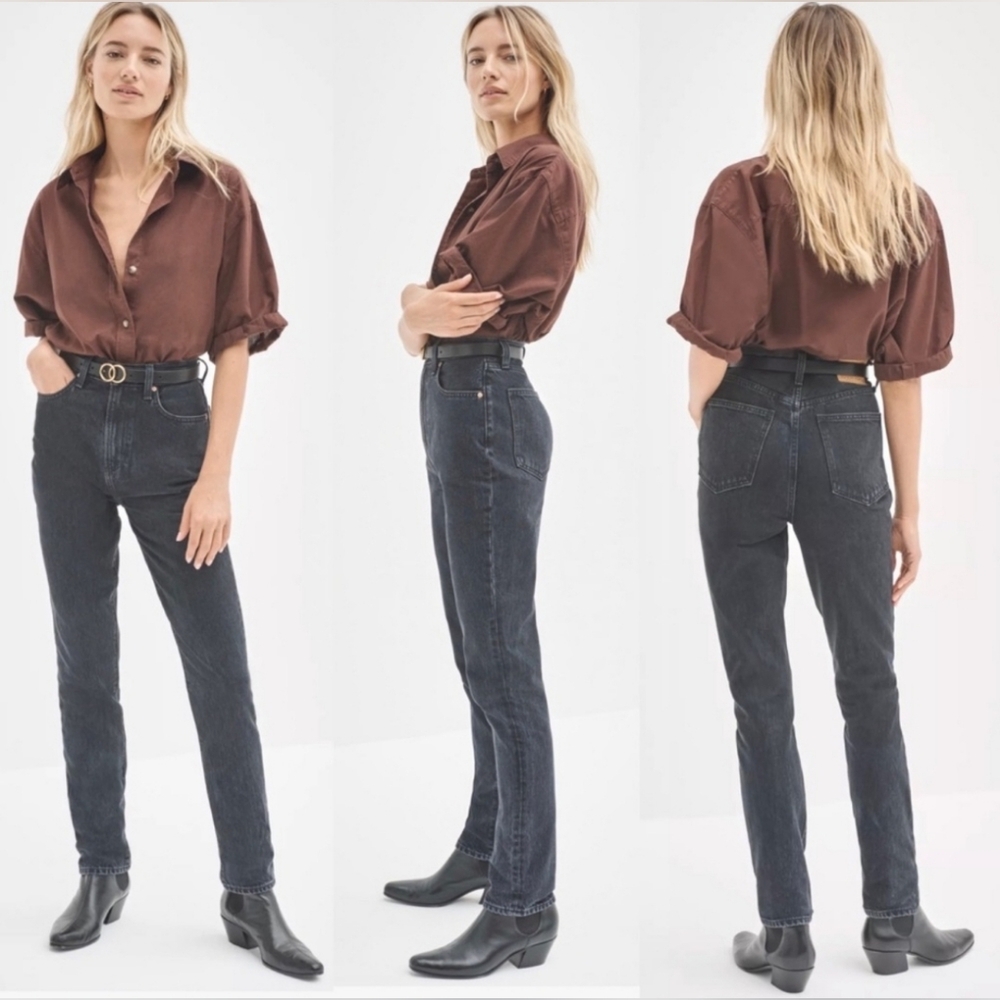 NWOT Aritzia Denim Forum The Nina Super High Rise Cigarette 30L Size 27 - Picture 3 of 12